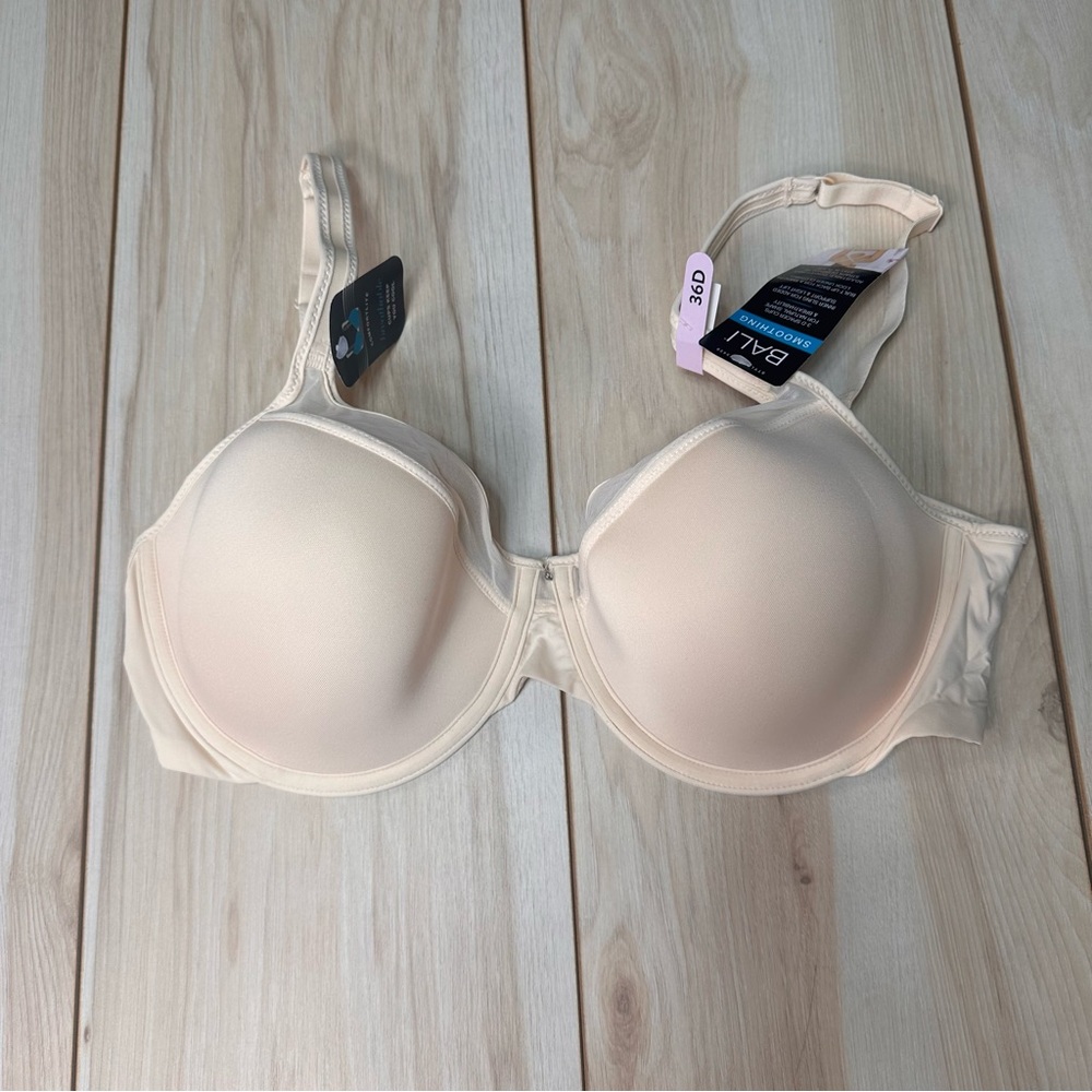 NWT New Bali‎ 3439 One Smooth U Ultra Lite underwire Bra Size 36D